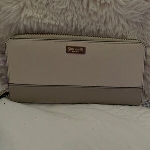 Kate Spade Zip-Around Wallet color block 2 tone